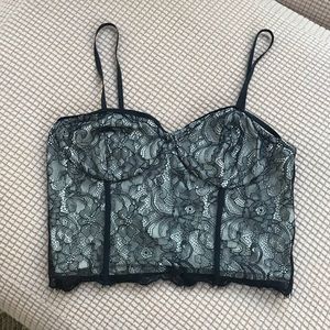 🖤 Express Bustier Lace Corset Crop Top
